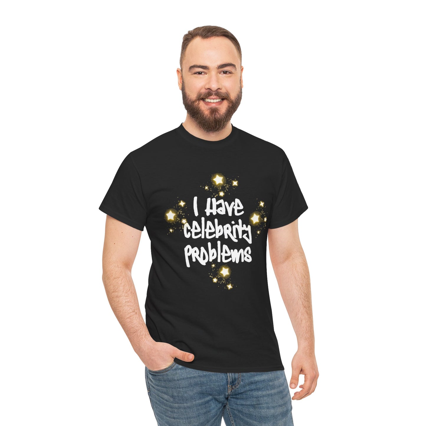 I have celebrity problems Unisex Heavy Cotton Tee